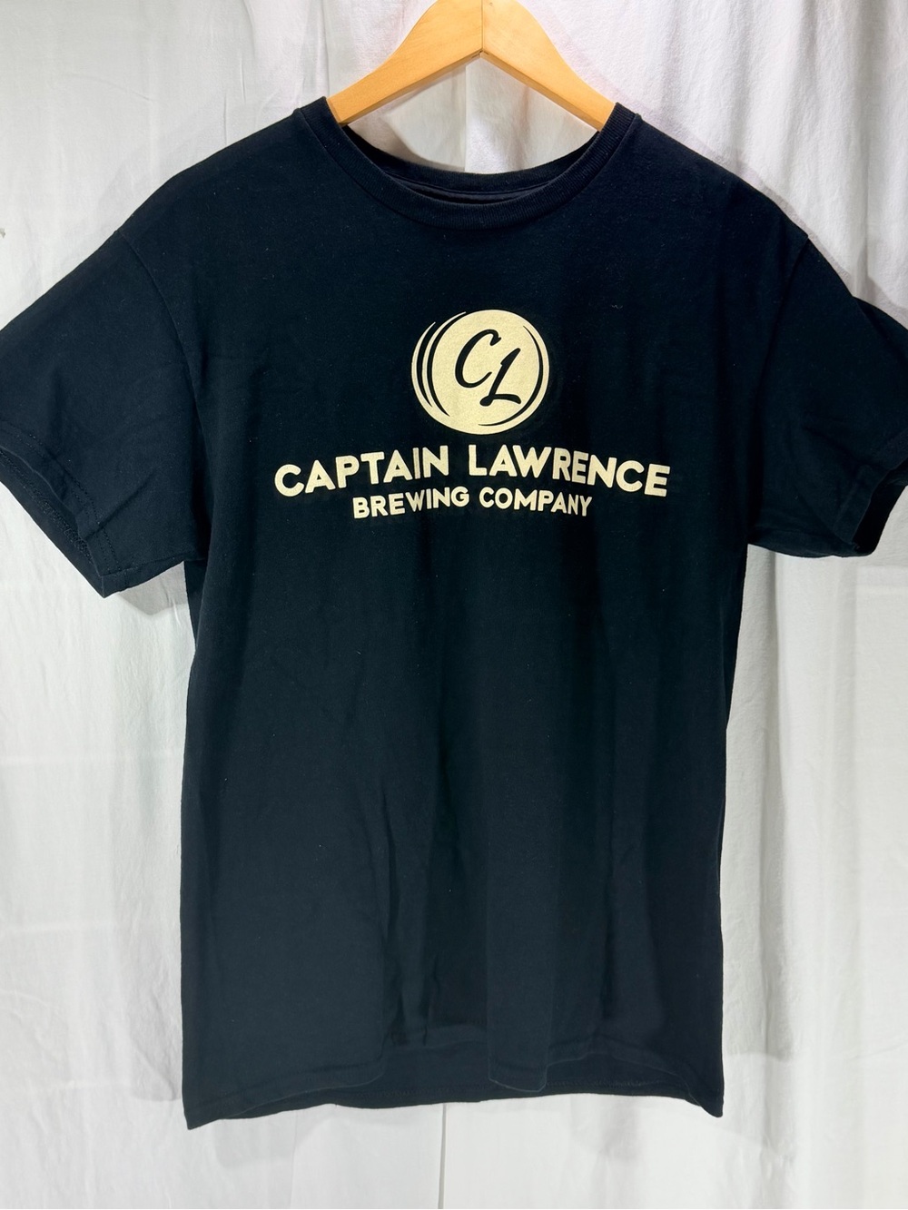 Captain Lawrence Men’s Black Logo Tee